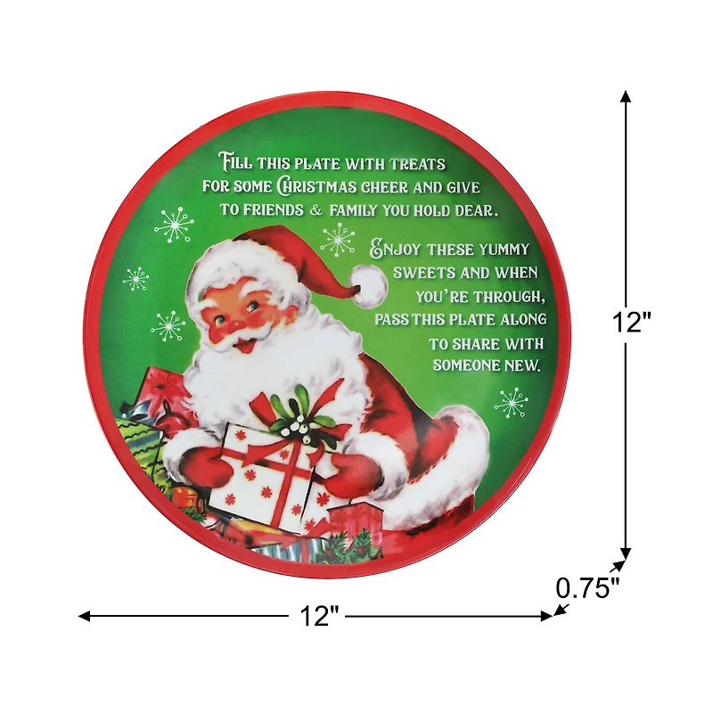 Mr. Christmas 12" Santa's Giving Plate
