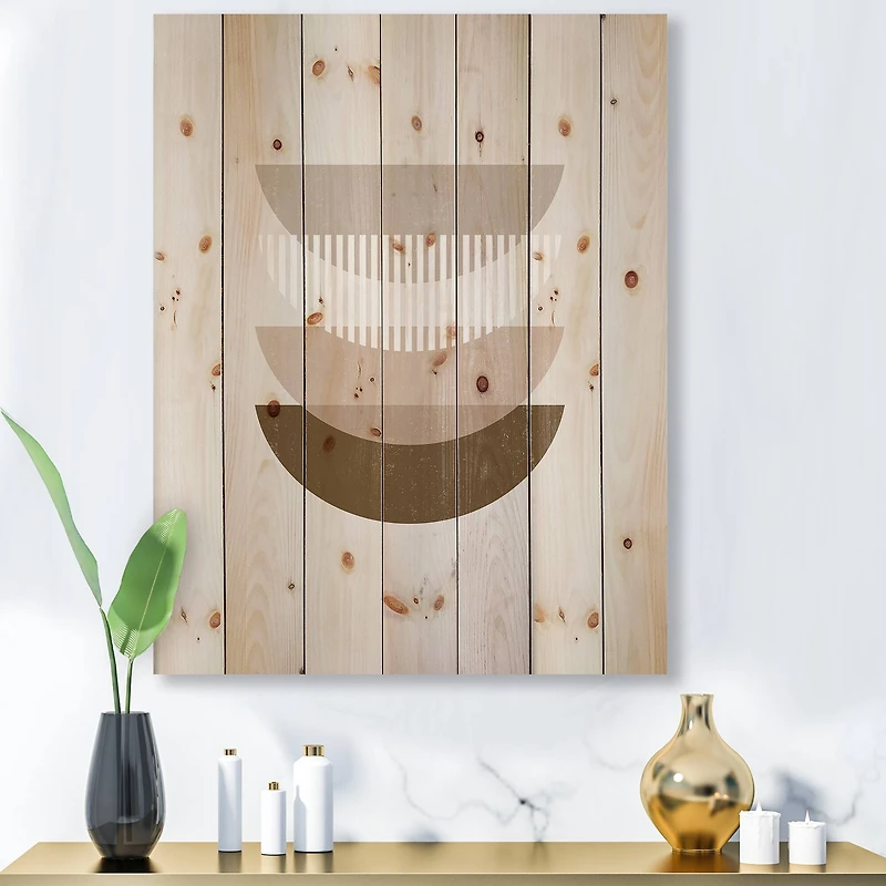 Designart - Abstract Sun Moon Geometric Print III