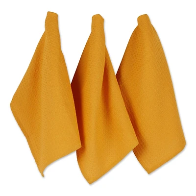 DII® Honey Gold Recycled Cotton Waffle Dish Towels, 6ct.