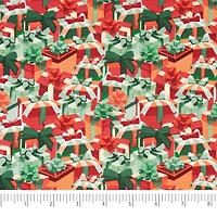 SINGER Christmas Poinsettia Cotton Fabric Fat Quarter Bundle