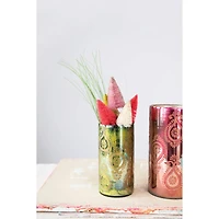 Hello Honey® 7.5" Round Etched Mercury Glass Vase