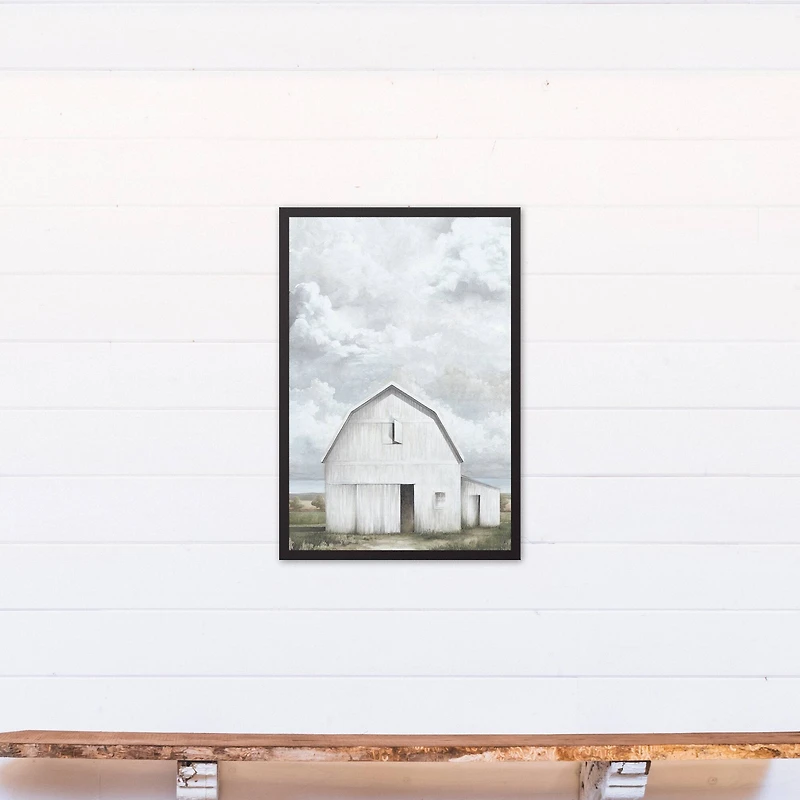 Big Sky Barn 20" x 30" Black Framed Canvas