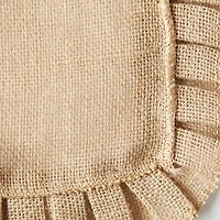 DII® Natural Ruffle Trim Jute Table Runner, 14x108 inch