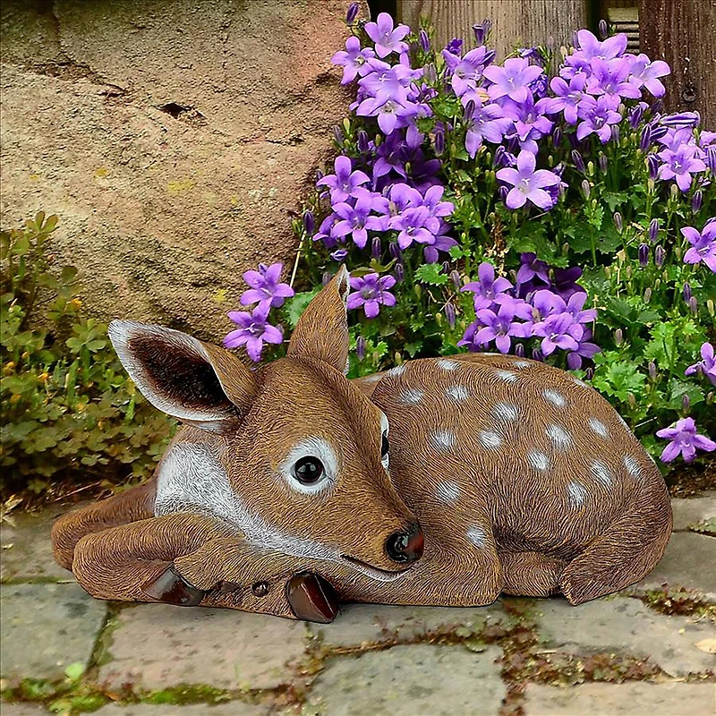 Design Toscano 13" Hershel the Forest Fawn Baby Deer Statue