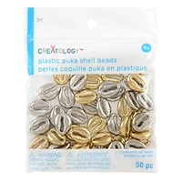 Silver & Gold Faux Shell Beads by Creatology™