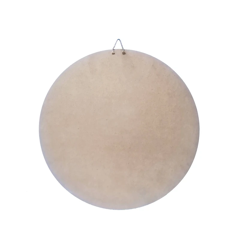 18" Whitewashed Round Plaque by Make Market®
