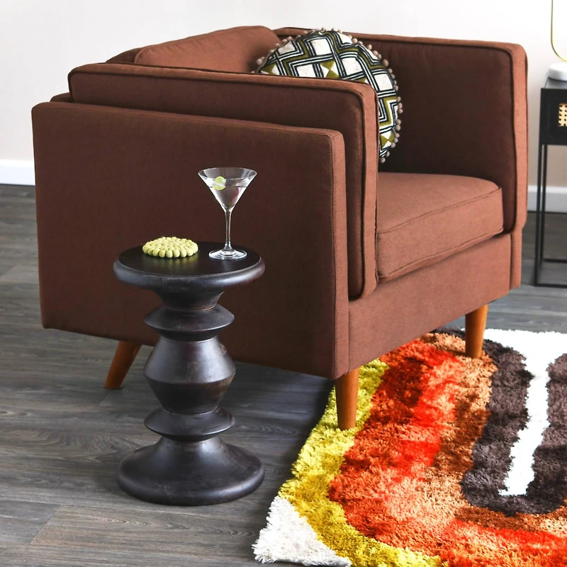 Hello Honey® Berns Mid-Century Modern Solid Mango Table with Flat Top