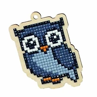Wizardi Diamond Painting Ornament Kit Grey Owl