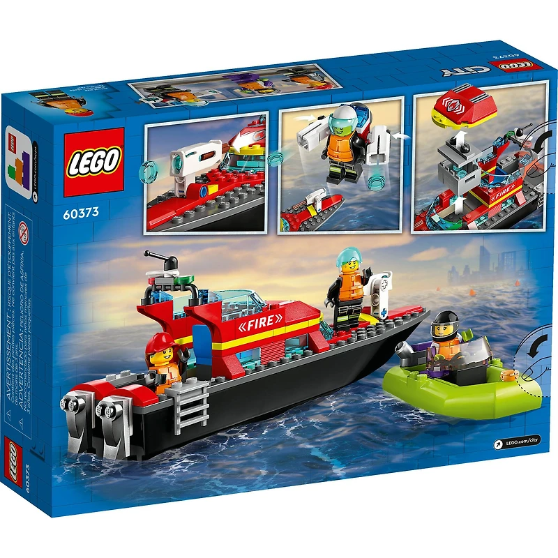 LEGO® City Fire Rescue Boat 60373 Building Toy Set (144 Pieces)