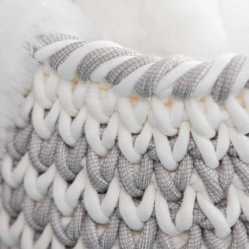 Gray Polyester Country Storage Basket Set