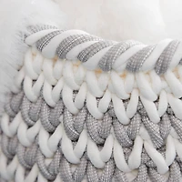 Gray Polyester Country Storage Basket Set