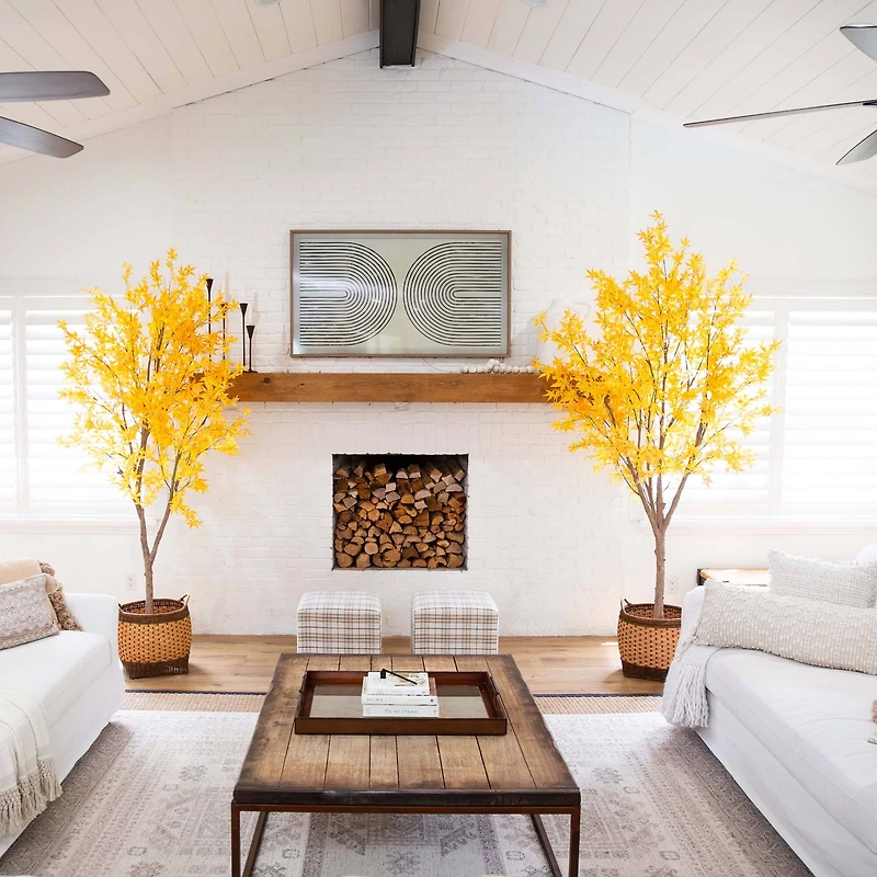 8ft. Potted Artificial Autumn Maple Tree