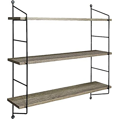 Sorbus 3-Tier Rustic Floating Shelf