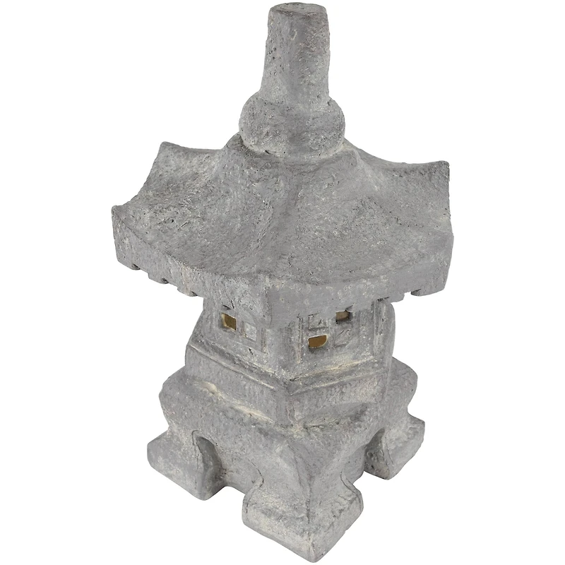 20" Solar Powered LED Pagoda Outdoor Garden Statue