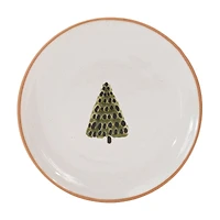 Ceramic Pine Tree Plate, Set of 4
