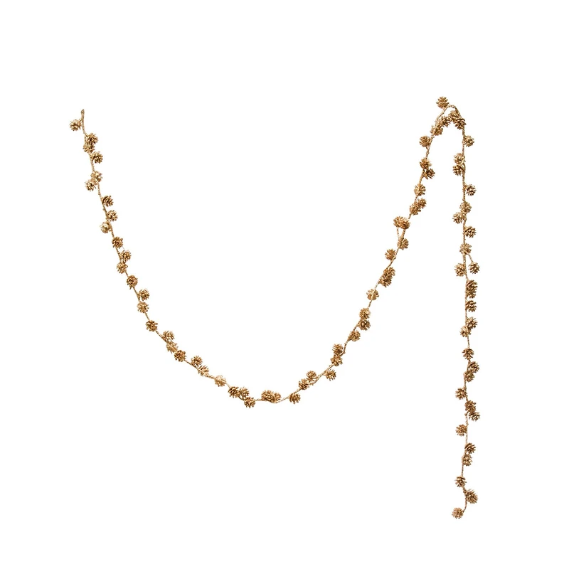 Hello Honey® 6ft. Gold Glitter Pinecone Garland