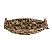 Brown Metal Coastal Storage Basket Set