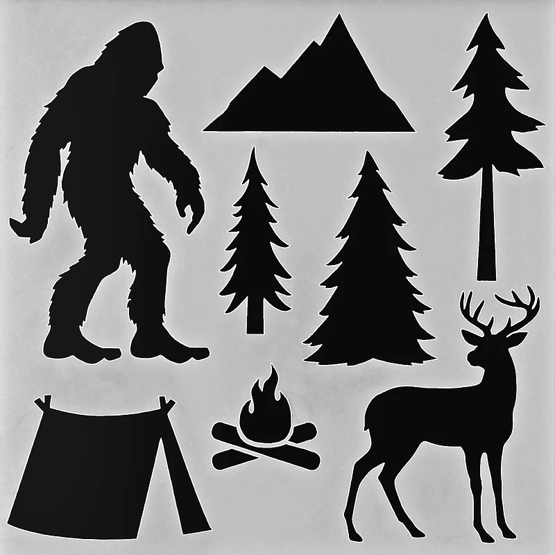 PA Essentials Bigfoot & Sasquatch Stencil, 12" x 12"