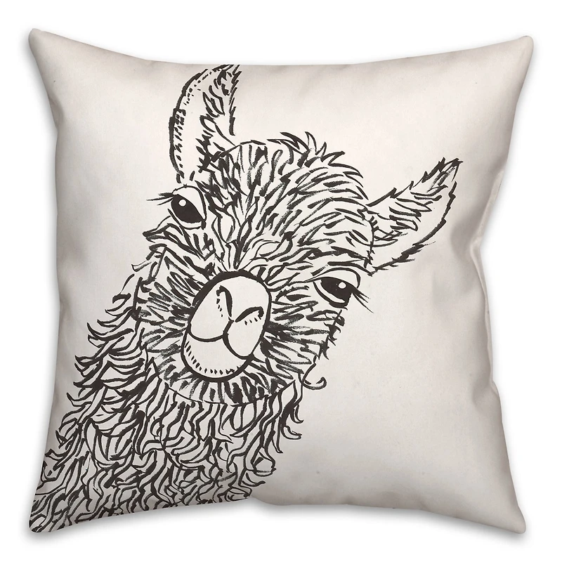 Llama Sweet Cheeks 18" x 18" Indoor/Outdoor Pillow