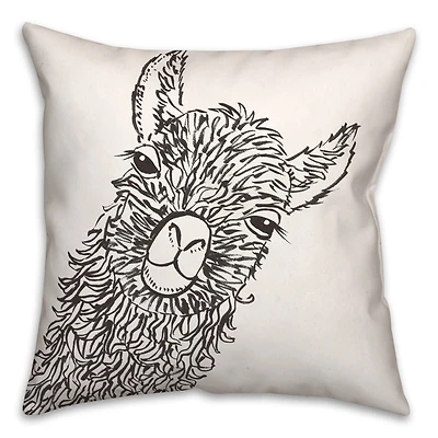 Llama Sweet Cheeks 18" x 18" Indoor/Outdoor Pillow