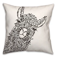 Llama Sweet Cheeks 18" x 18" Indoor/Outdoor Pillow