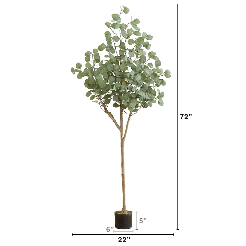6ft. Potted Artificial Eucalyptus Tree
