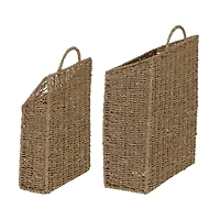 Household Essentials Rectangular Wicker Hanging Baskets