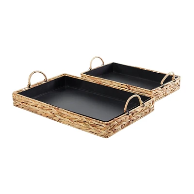 Handmade Bohemian Seagrass Nesting Tray Set
