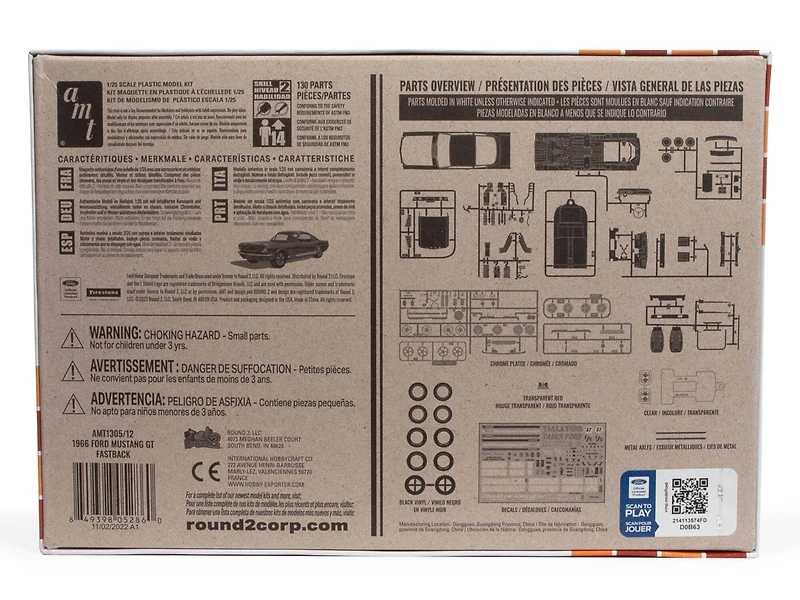 AMT® 1966 Ford Mustang Fastback 2+2 1:25 Scale Model Kit