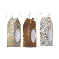 Hello Honey® 15" Gold Foil Floral Paper Gift Box with Window Set