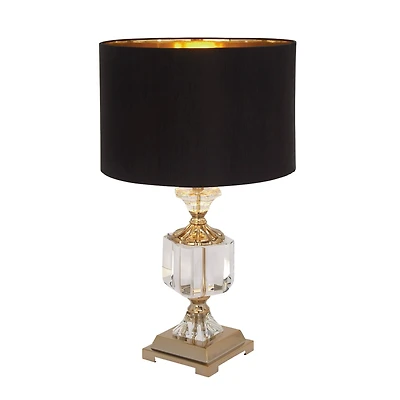 24" Gold Crystal Glam Table Lamp