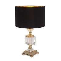 24" Gold Crystal Glam Table Lamp