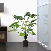 38" Artificial Potted Grand Philodendron Bush