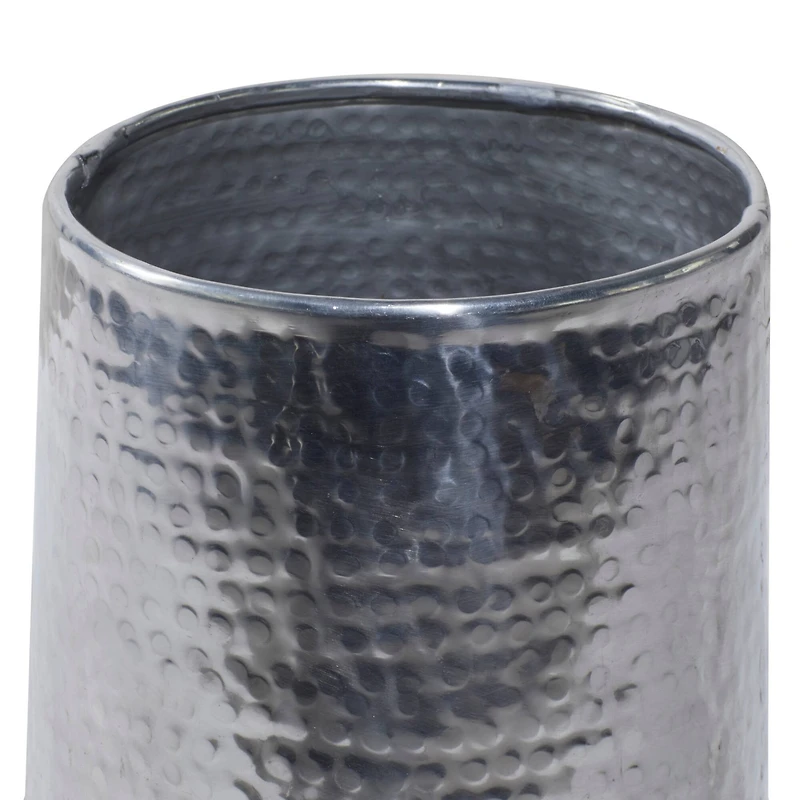 Silver Aluminum Glam Planter Set