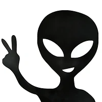 38" Halloween Alien Garden Stake