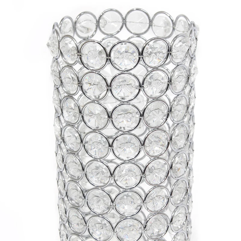 Elegant Designs™ 11" Chrome Crystal Decorative Vase