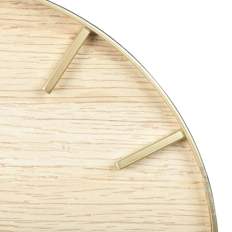 Hello Honey® 23.5'' Natural Round Wood Wall Clock