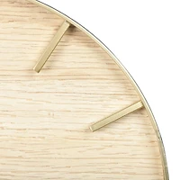 Hello Honey® 23.5'' Natural Round Wood Wall Clock