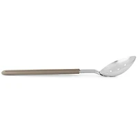 Martha Stewart Everyday Taupe Stainless Steel Slotted Spoon Kitchen Utensil