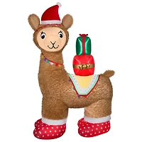 7ft. Airblown® Inflatable Christmas Mixed Media Luxe Alpaca