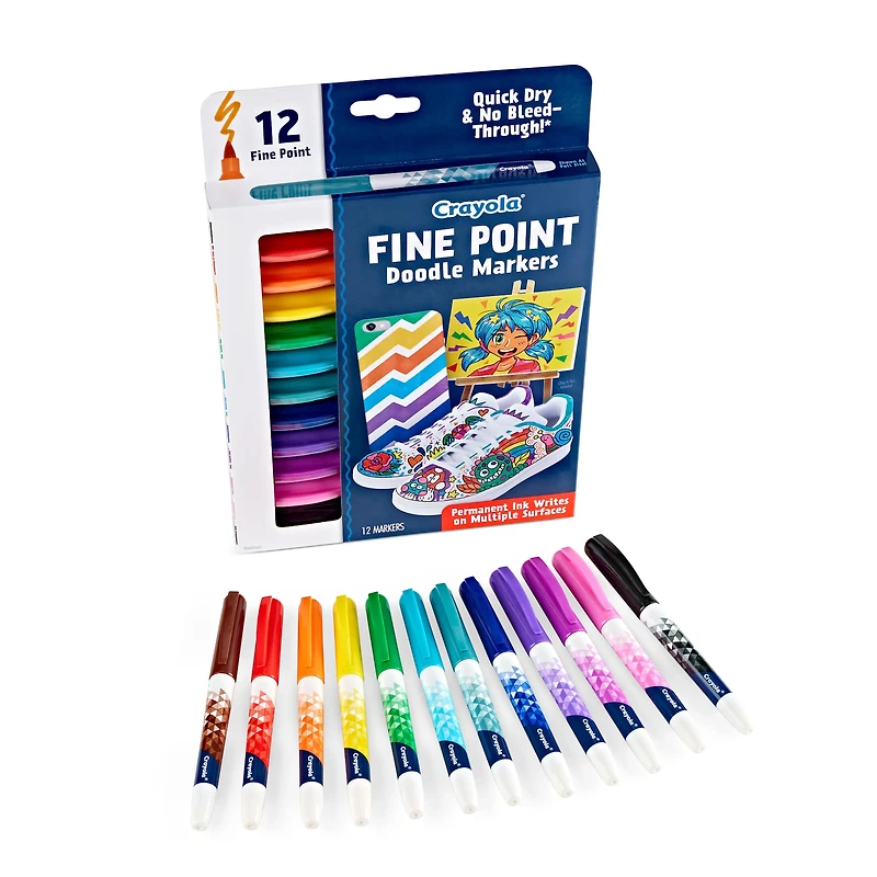 Crayola® Fine Point Doodle Markers, 12ct.