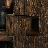 Glitzhome® 25" Polyresin Boy and Girl Sculptural Outdoor Fountain