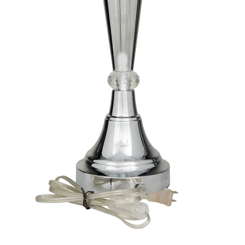 Silver Metal Table Lamp 16" x 16" x 31