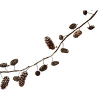 Hello Honey® 6ft. Pinecone Garland in Snow Finish