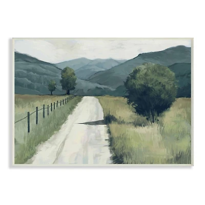 Stupell Industries Green & Blue Farmland Fields Landscape Painting Design Wall Plaque