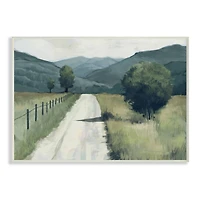 Stupell Industries Green & Blue Farmland Fields Landscape Painting Design Wall Plaque