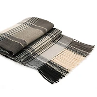 Glitzhome® Fashion Plaid Scarf with Tassels Set
