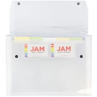 JAM Paper 9" x 13" Clear Plastic Accordion Folder