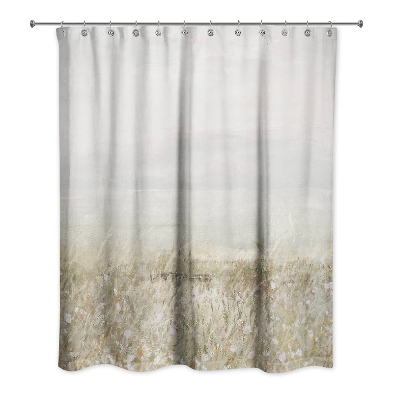 Abstract Textured Landscape 71" x 74" Shower Curtain
