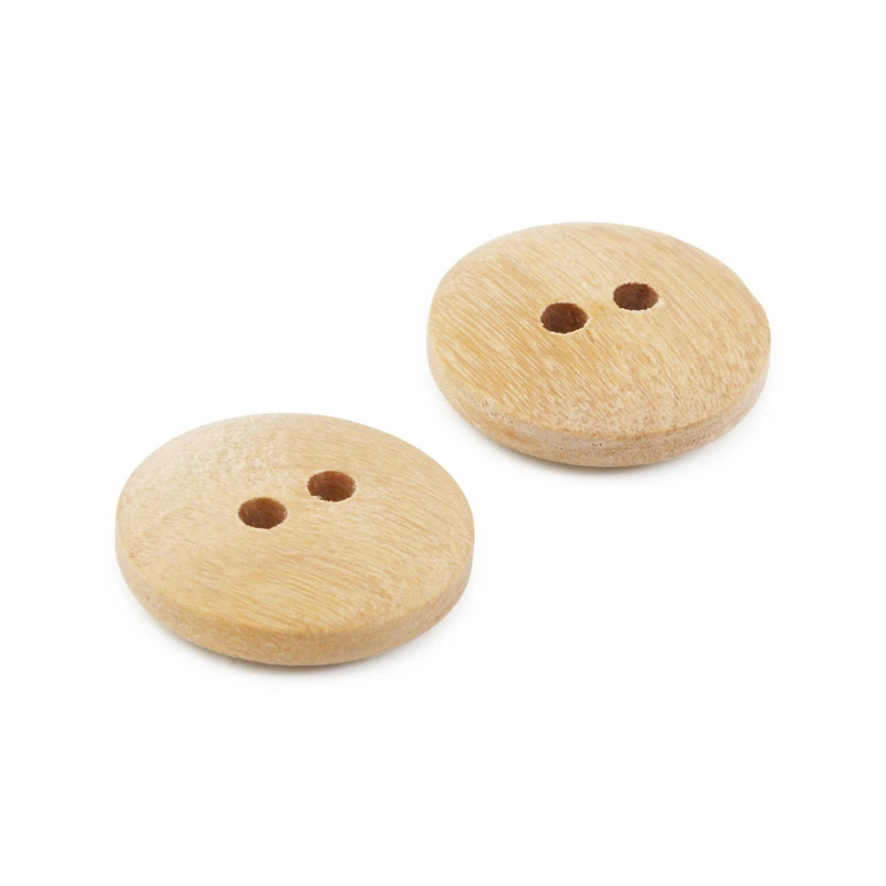 Dritz® 15mm Beige-Camel Sustainable Wood Round Button, 12ct.